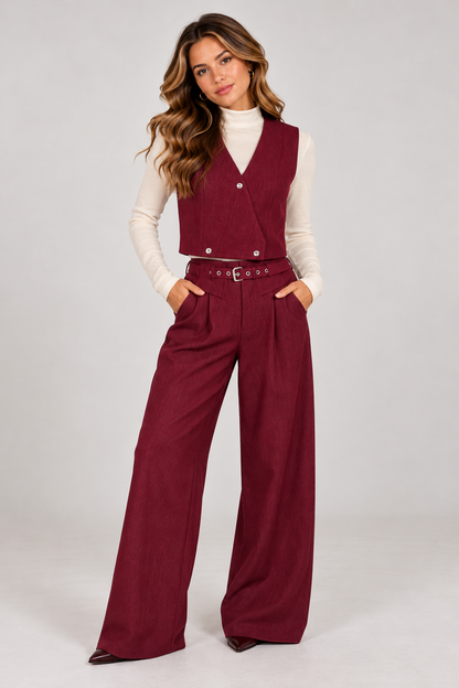 Zumra pants beaujolais red