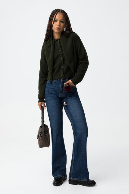 High waste jeans IRIS dark blue