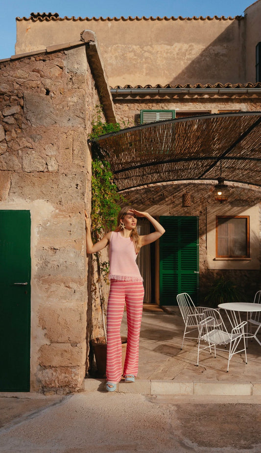 Aiden knitting top blush peach