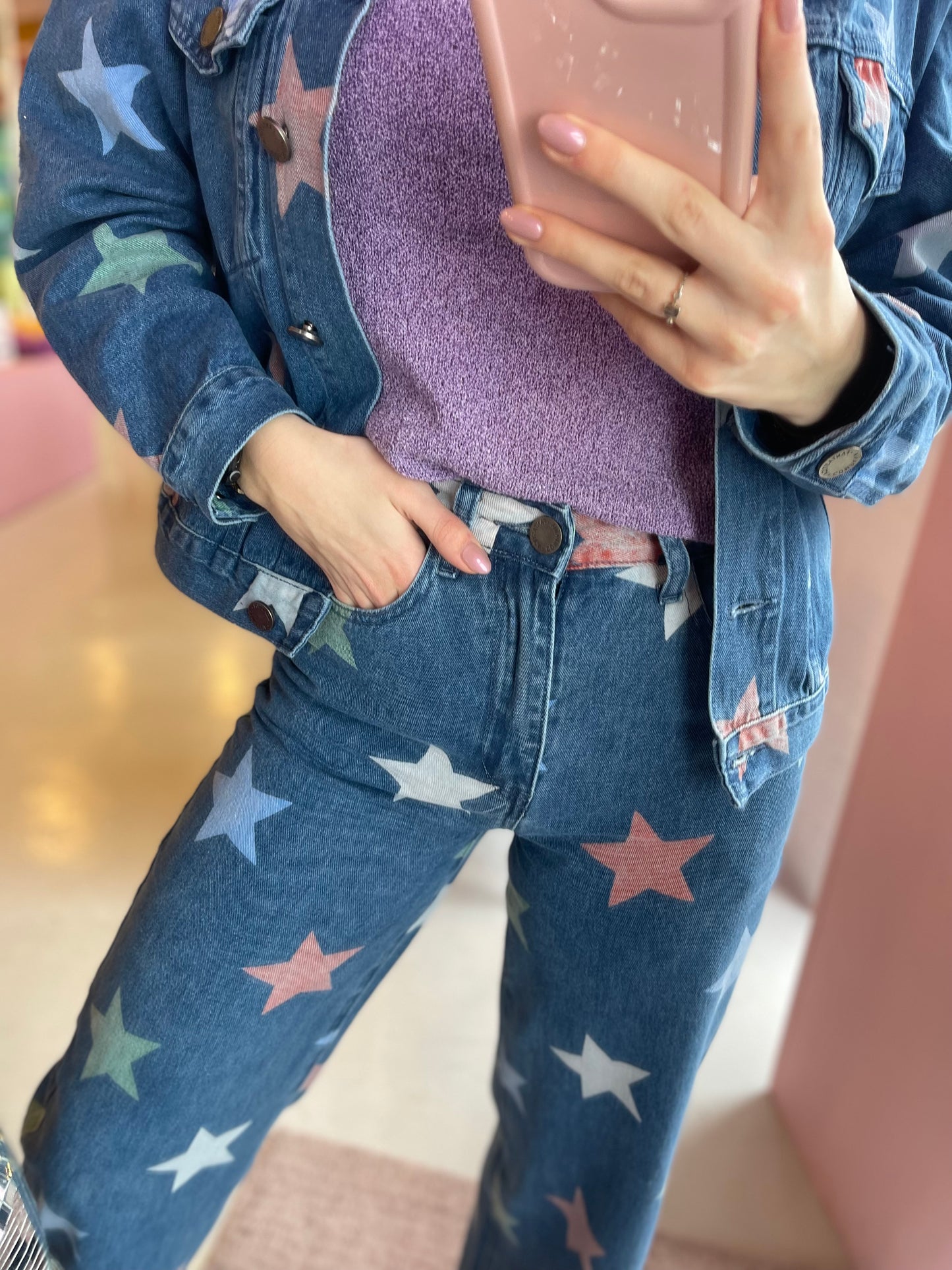 Jeans met sterren print