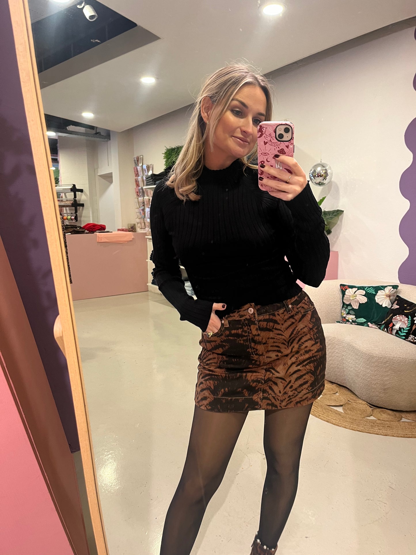 Mini rok leopard