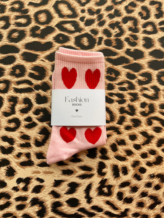 Fashion socks - hearts