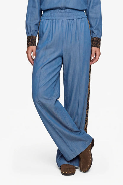 June broek denim leopard