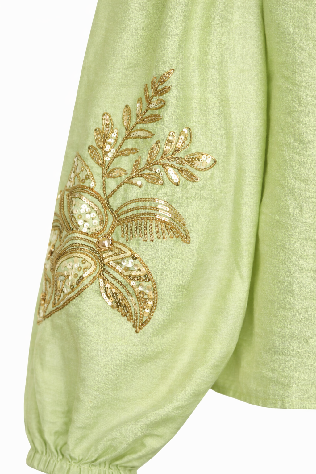 Blouse rose soft green