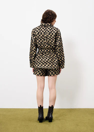 Leopard flower blouse/jacket