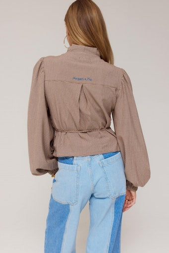 Debby blouse check dark fudge
