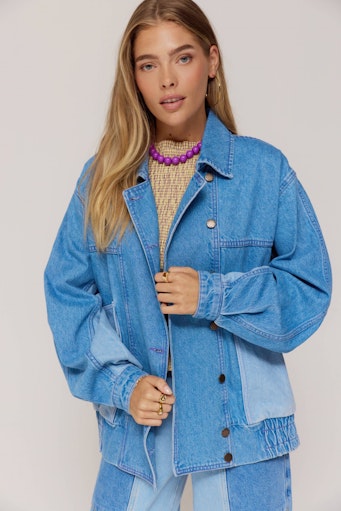 Warner jacket mixed blue