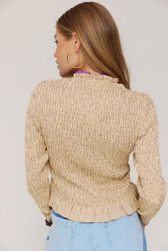 Veerle longsleeve check lemonade