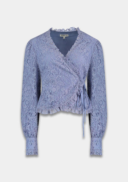 Coby lace blouse icy blue
