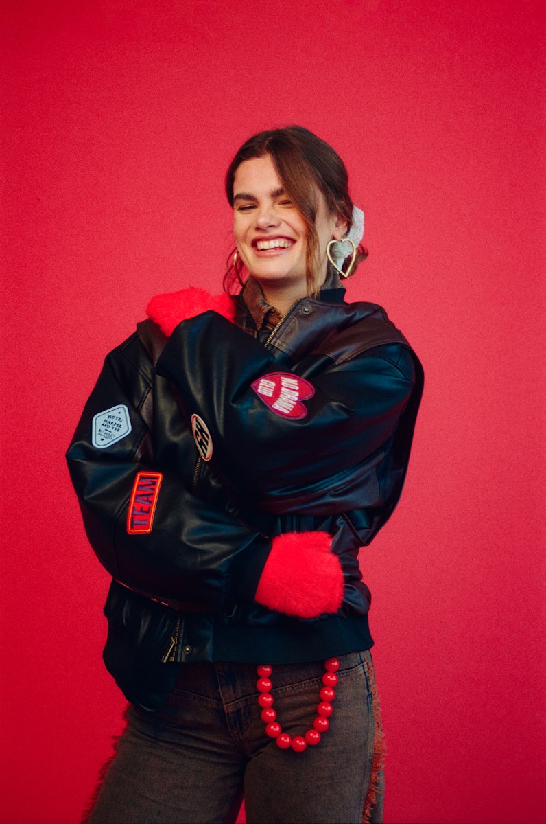Pleuni pu leather jacket