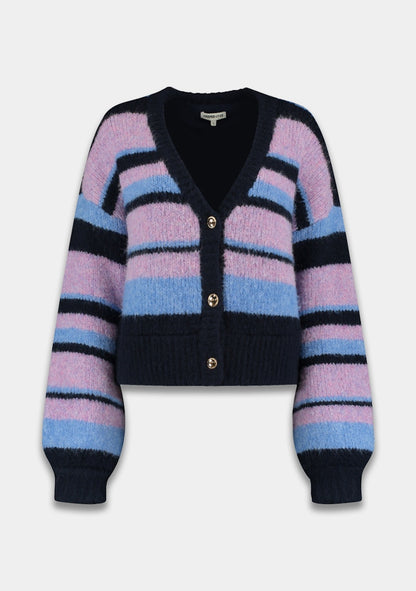 Noor cardigan stripe blue