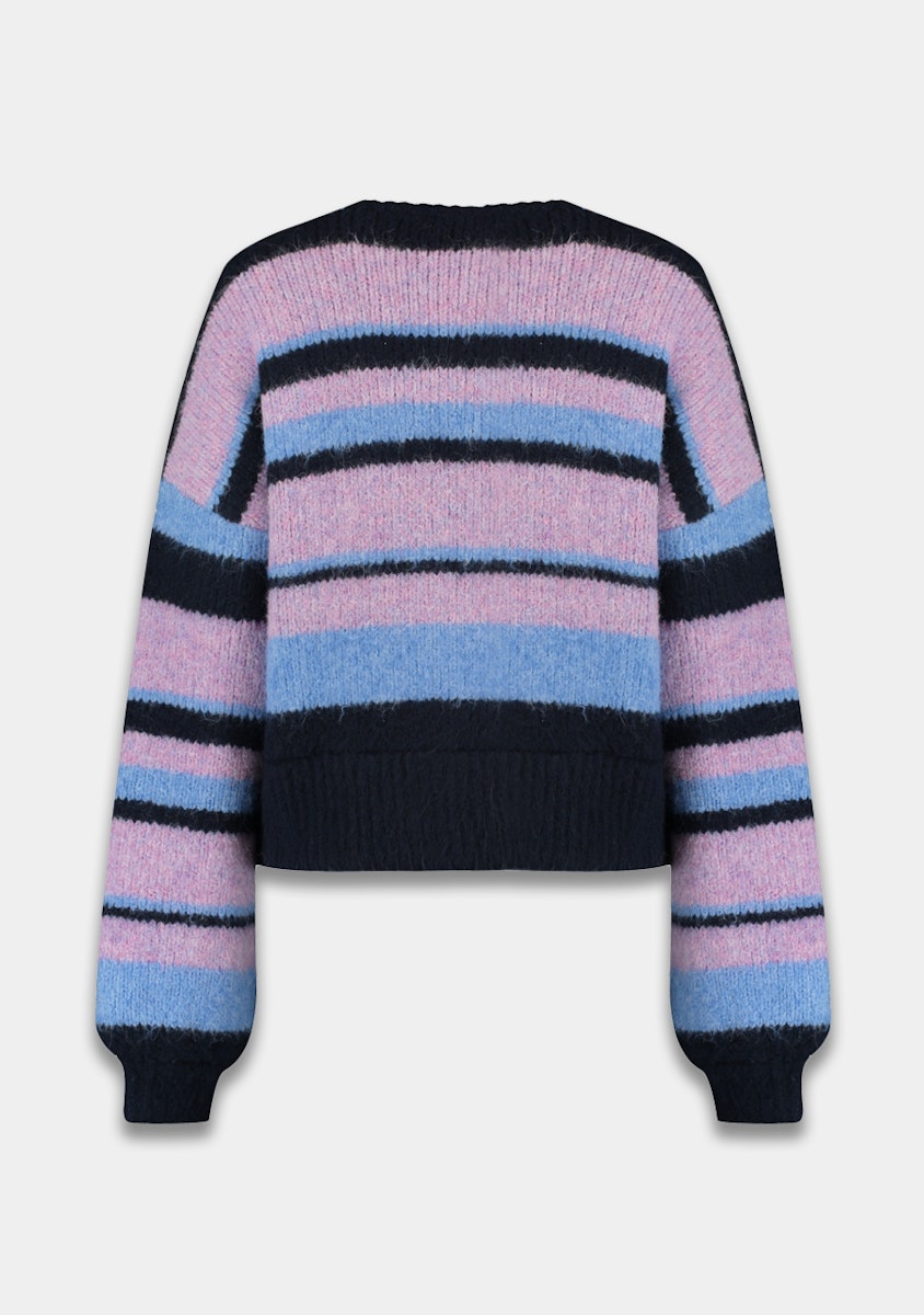 Noor cardigan stripe blue