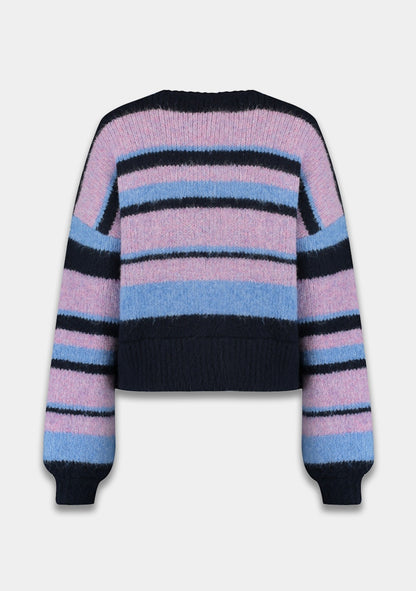 Noor cardigan stripe blue