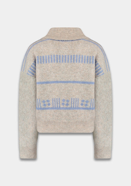 Trui nouck grey icy blue