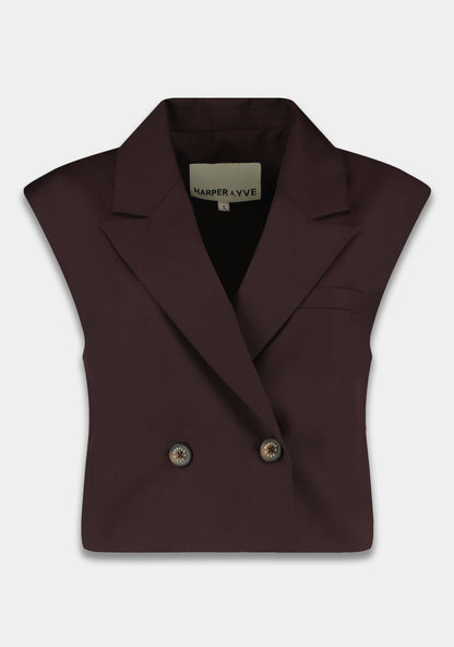 Esmee gilet dark fudge