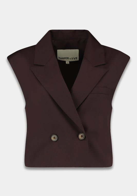 Esmee gilet dark fudge