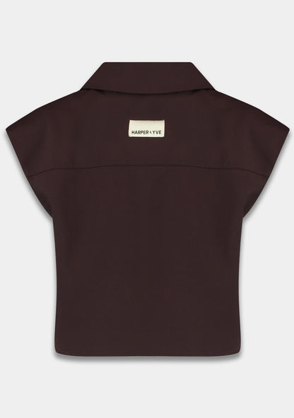 Esmee gilet dark fudge