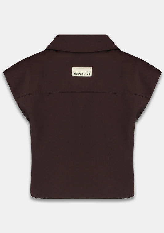 Esmee gilet dark fudge