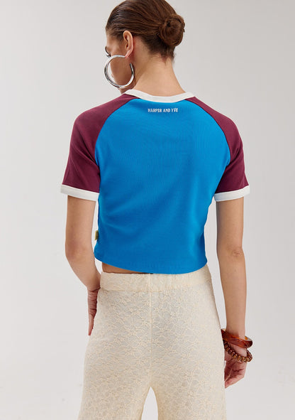 Soly shirt intense blue/cassis