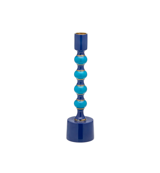 Lapis richie medium candle holder blue
