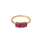 Ring Ruby Baguette Brass