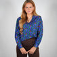 Blouse print blue