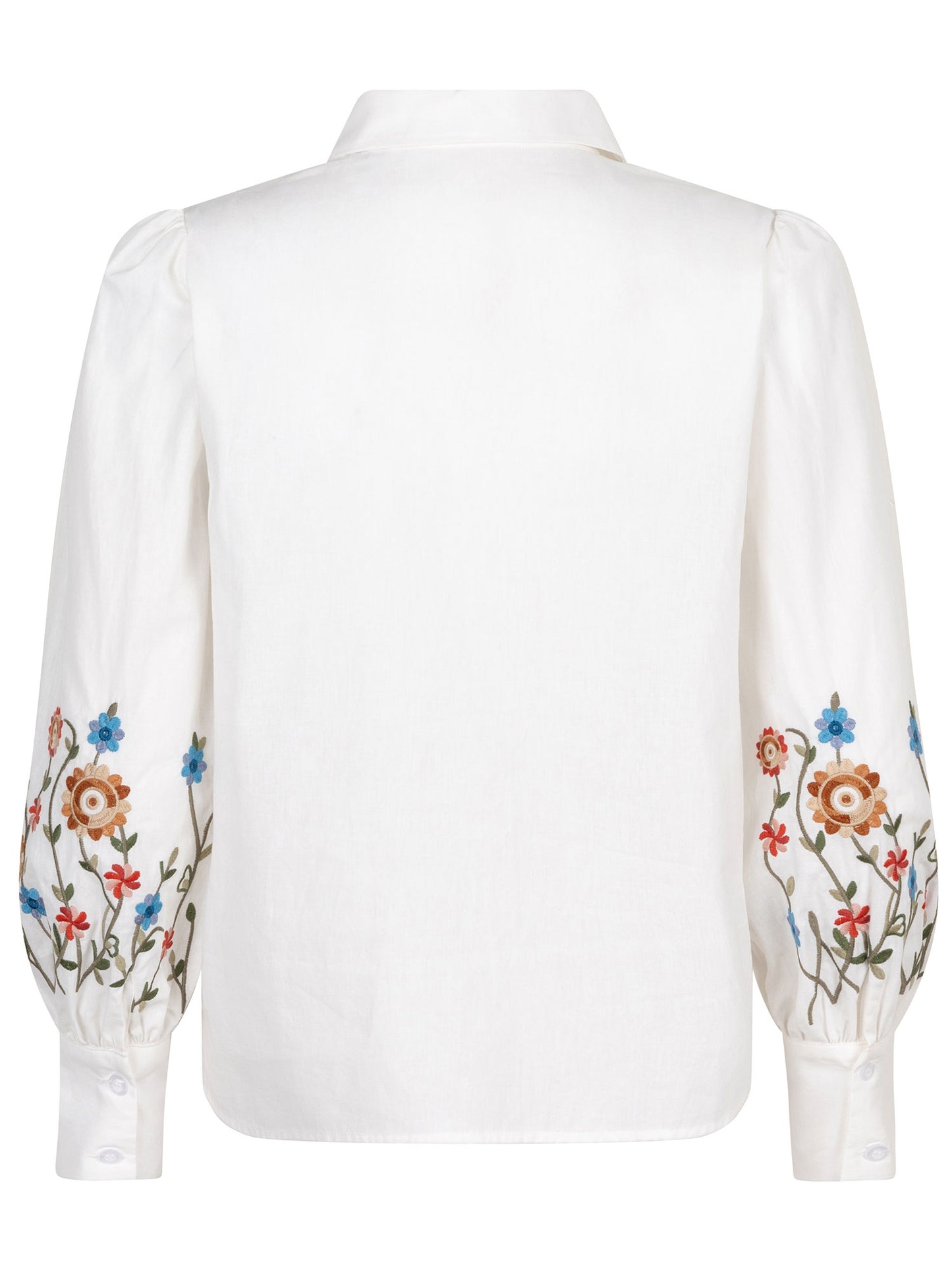 Blouse blossom white/red/blue