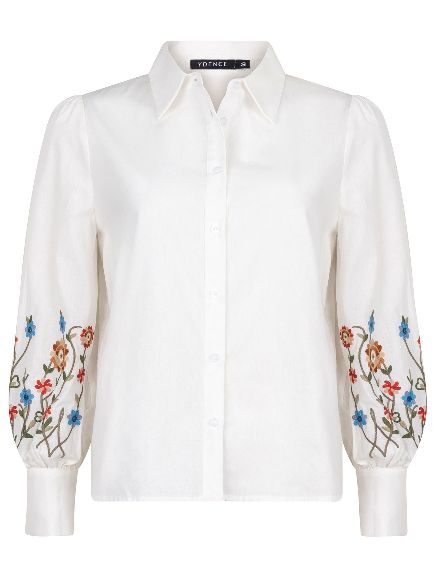 Blouse blossom white/red/blue