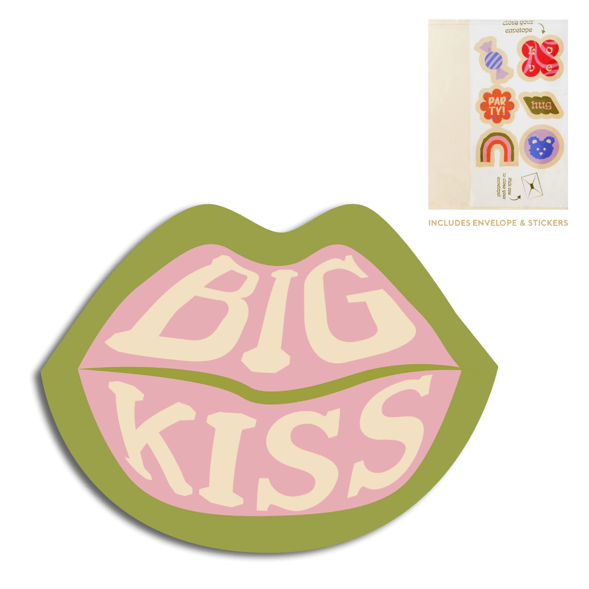 Cut-out card big kiss