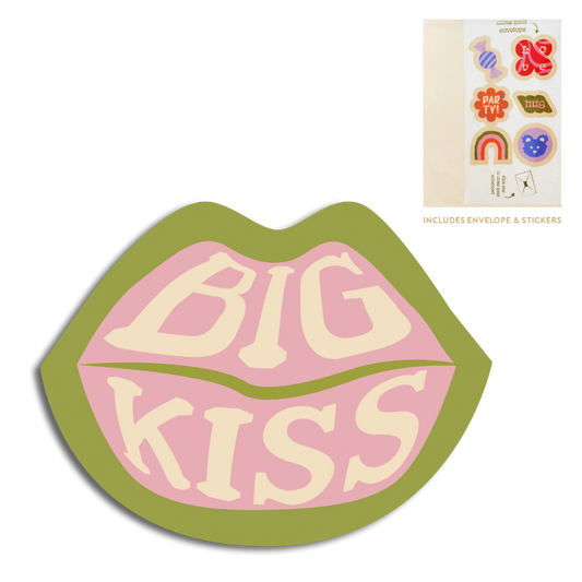 Cut-out card big kiss