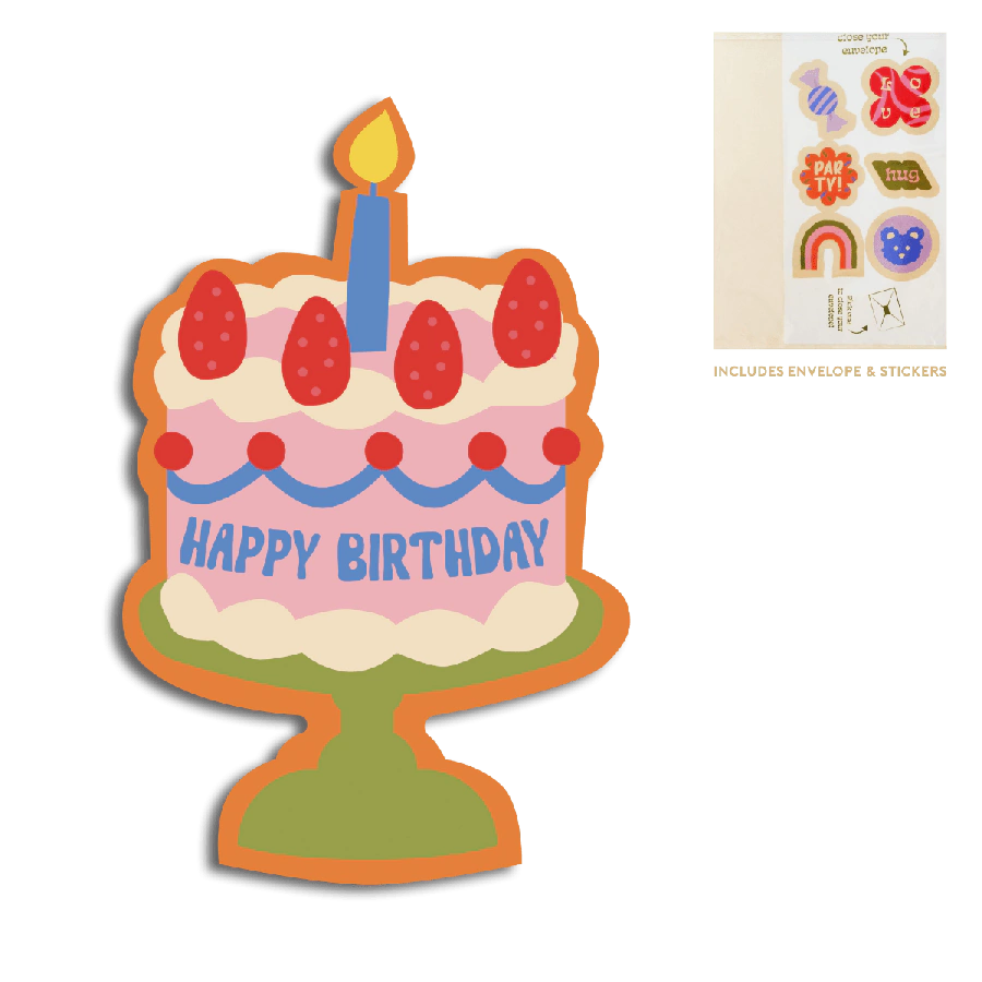 Cut-out card happy birthday