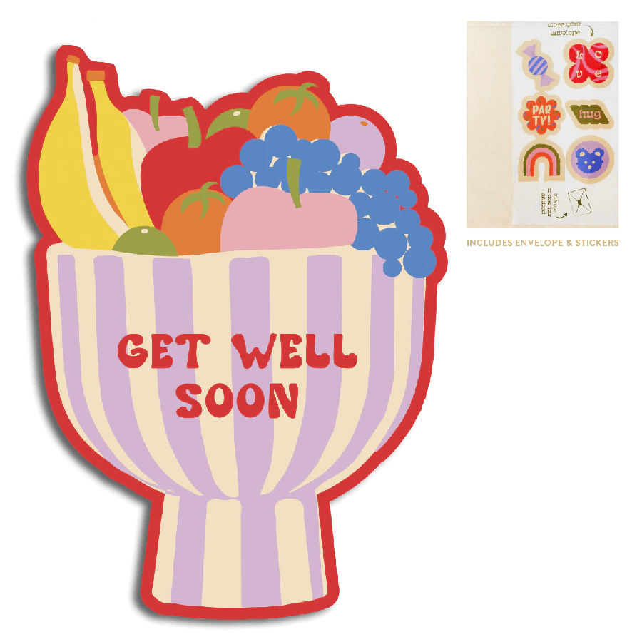 Cut-out card get well soon