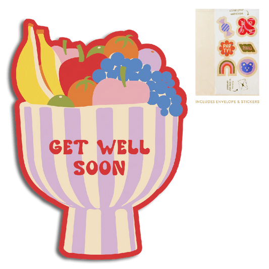 Cut-out card get well soon