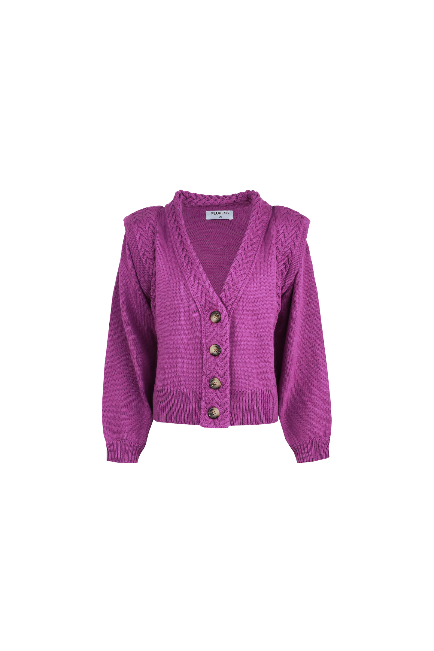 Layne cardigan grape purple