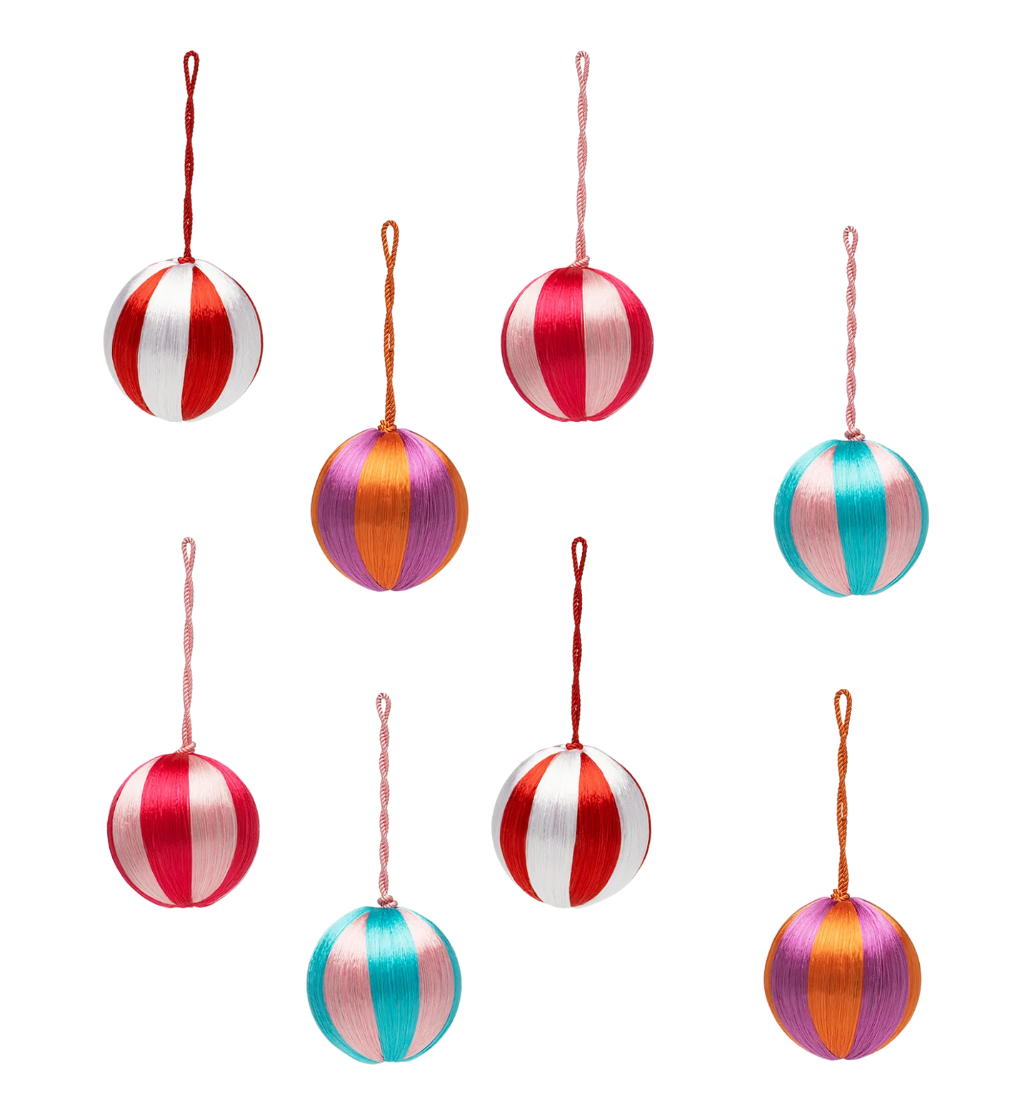 Small Corded Sweet Treat Ornament Set van 8