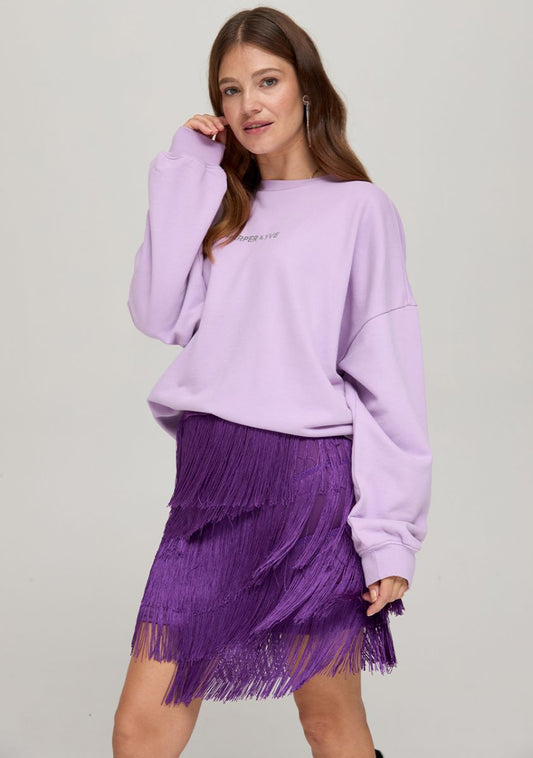 Olivia rok violet franjes