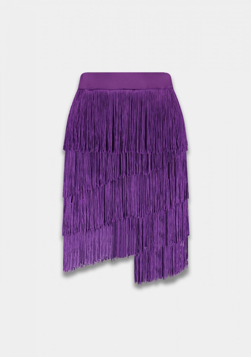 Olivia rok violet franjes