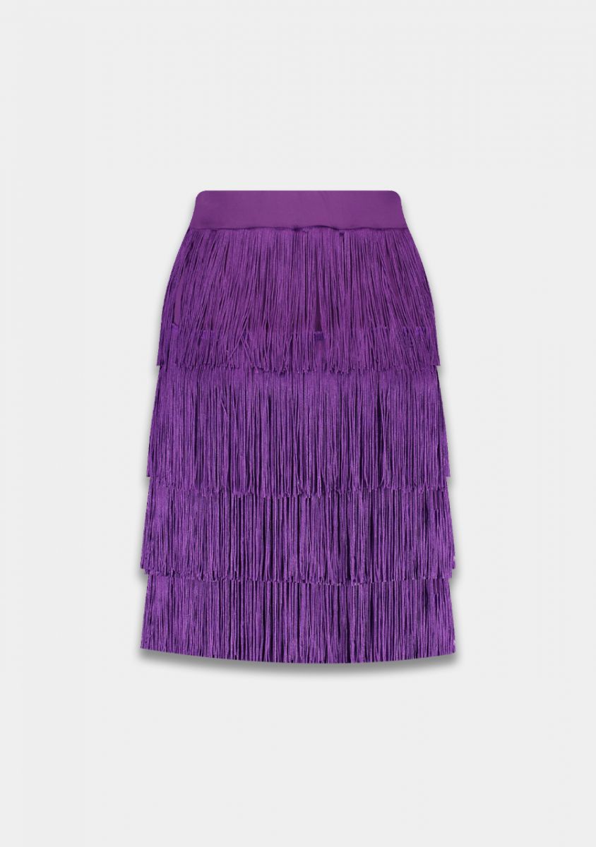 Olivia rok violet franjes