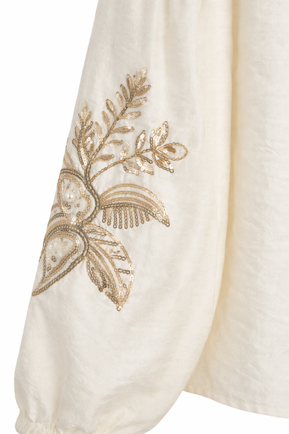 Blouse rose ecru