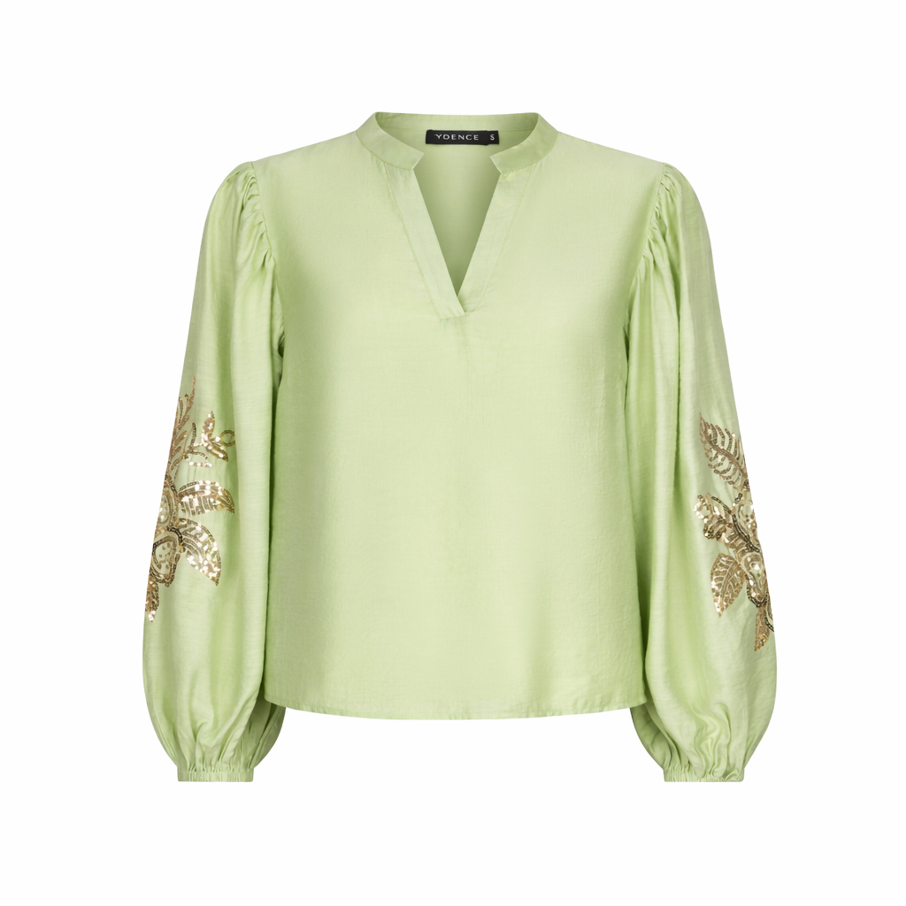 Blouse rose soft green