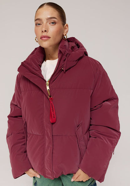 Abbie winterjas wine berry