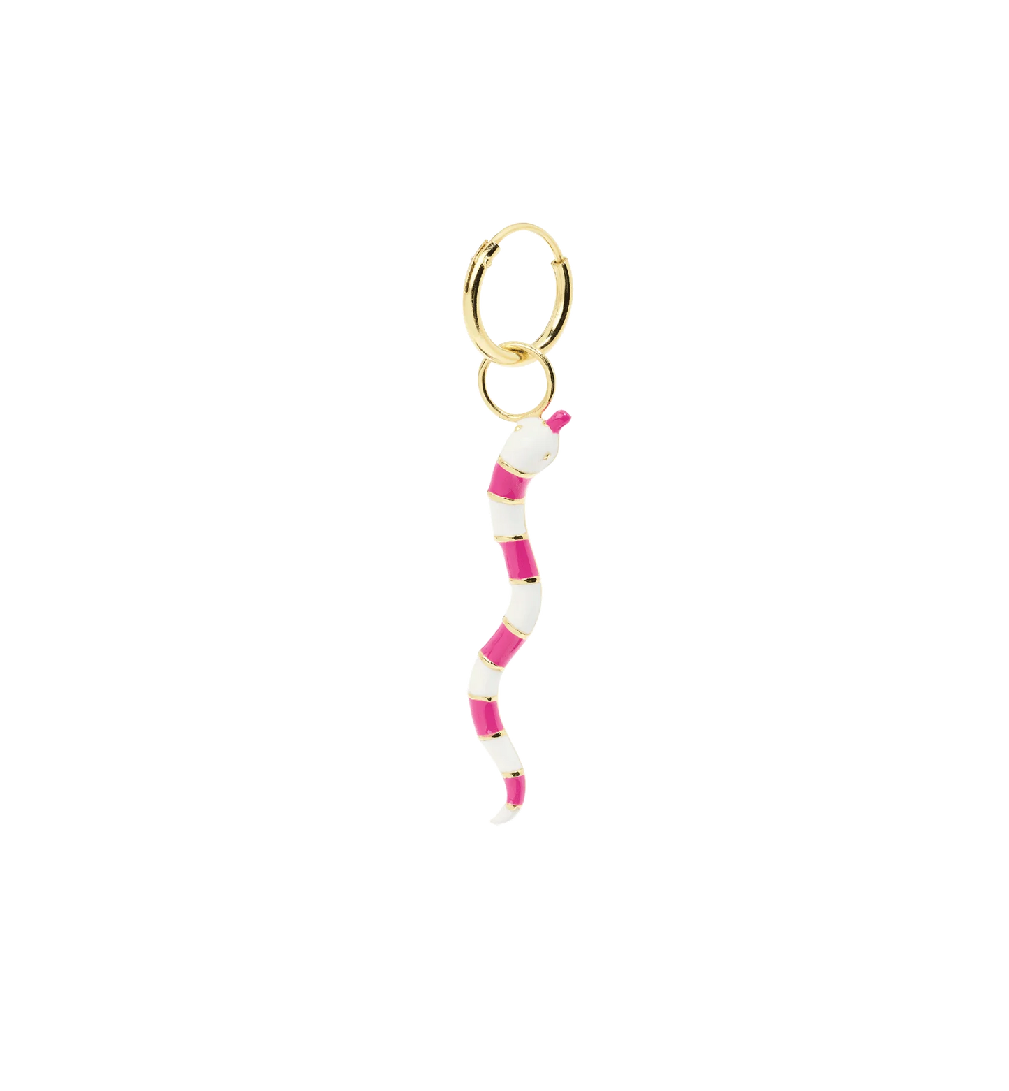 Single Serpent Ring Earring gold plated (per stuk)