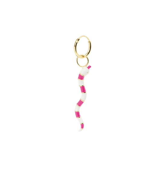 Single Serpent Ring Earring gold plated (per stuk)