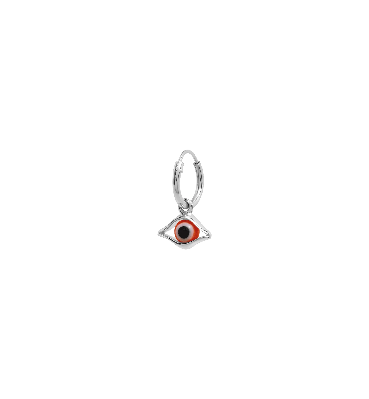 Single Eyes on You Ring Earring silver plated (per stuk)