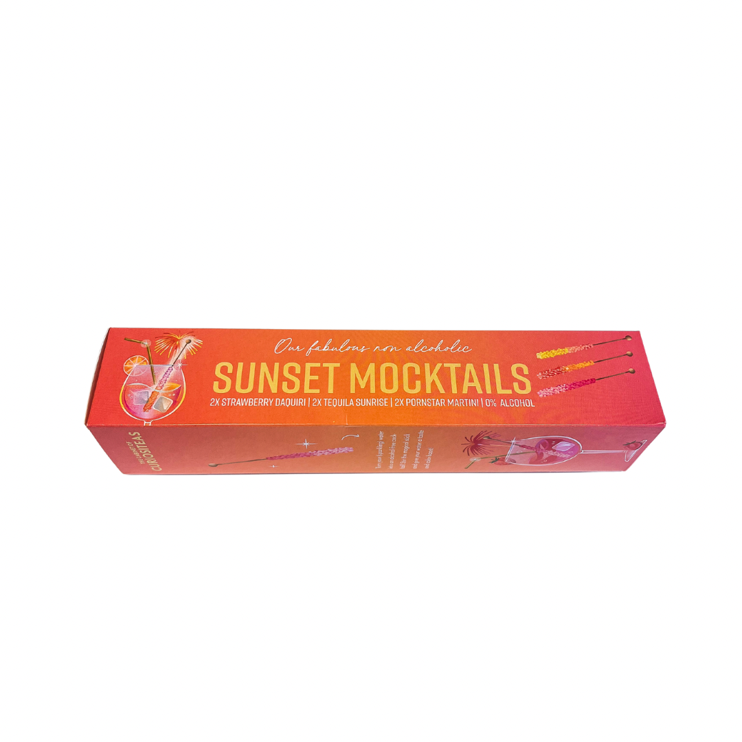 Sunset mocktail sticks