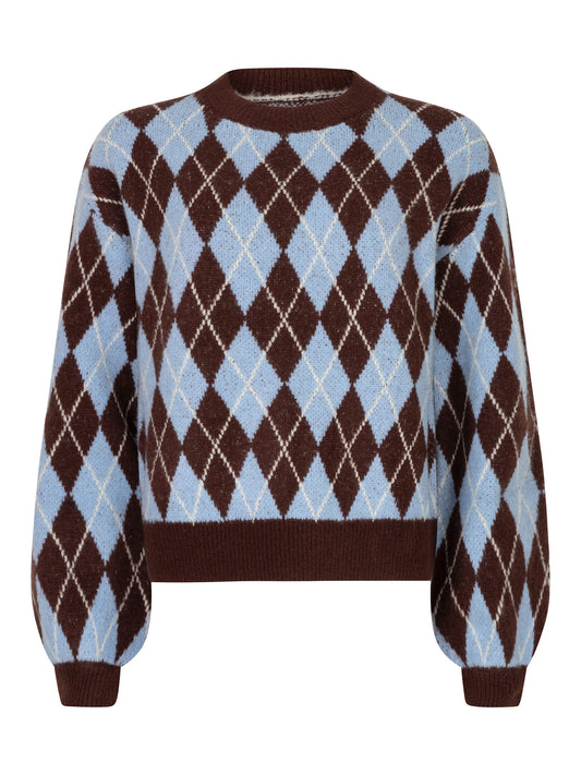 Knitted sweater Delilah light blue