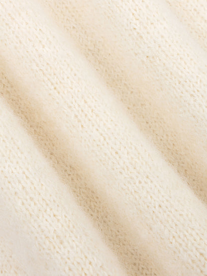Knitted sweater eddie ecru