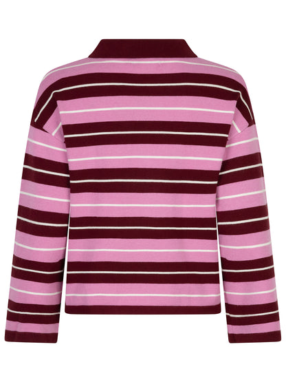Knitted top balou burgundy/pink