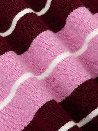 Knitted top balou burgundy/pink