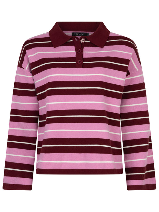 Knitted top balou burgundy/pink